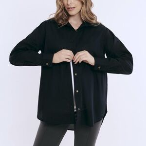 Motherhood Classic Black Button-Down Shirt